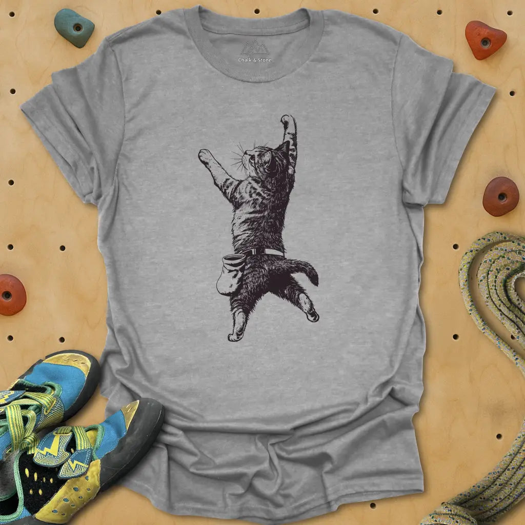 Cat Static Climb Tee – Chalk & Stone