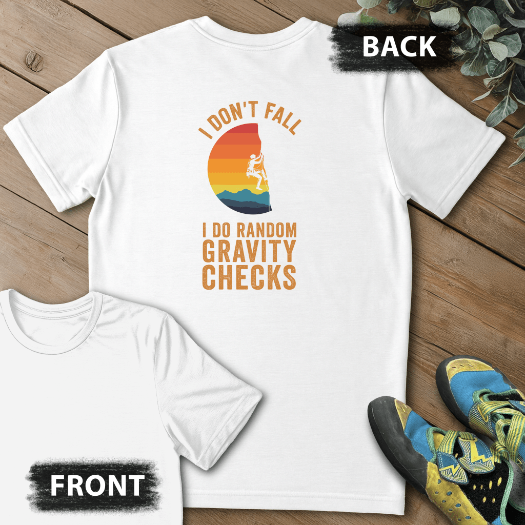 Random Gravity Checks Backprint Tee