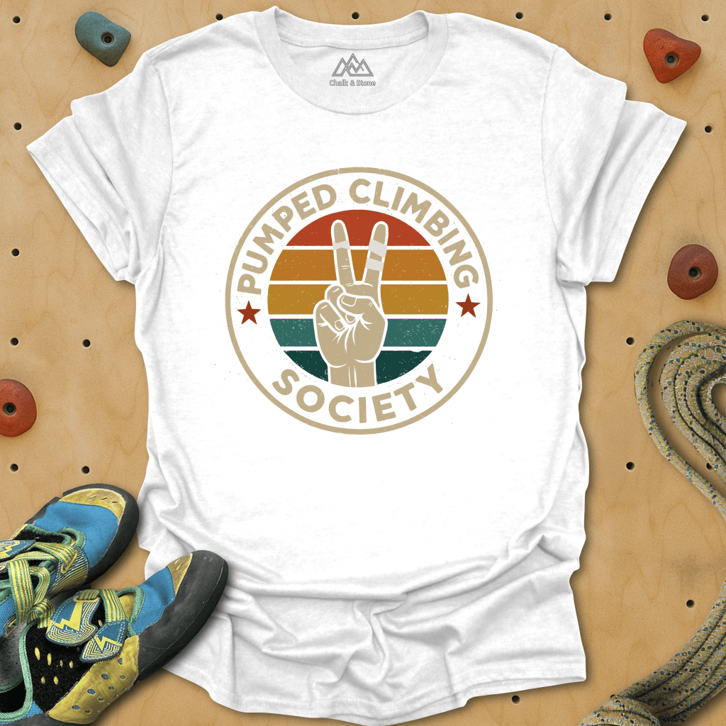 Pumped Climbing Society Peace Tee