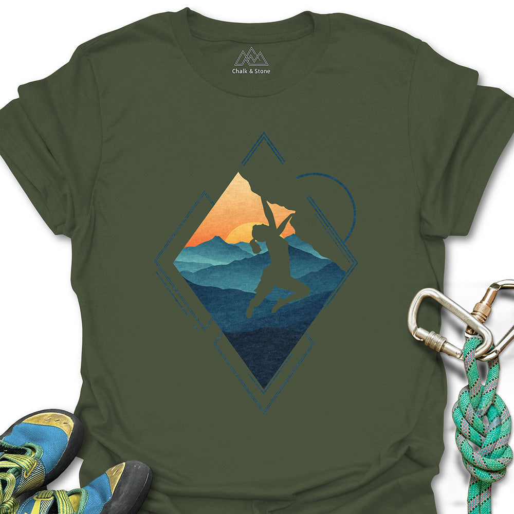 Triangle Cliff Hang Tee