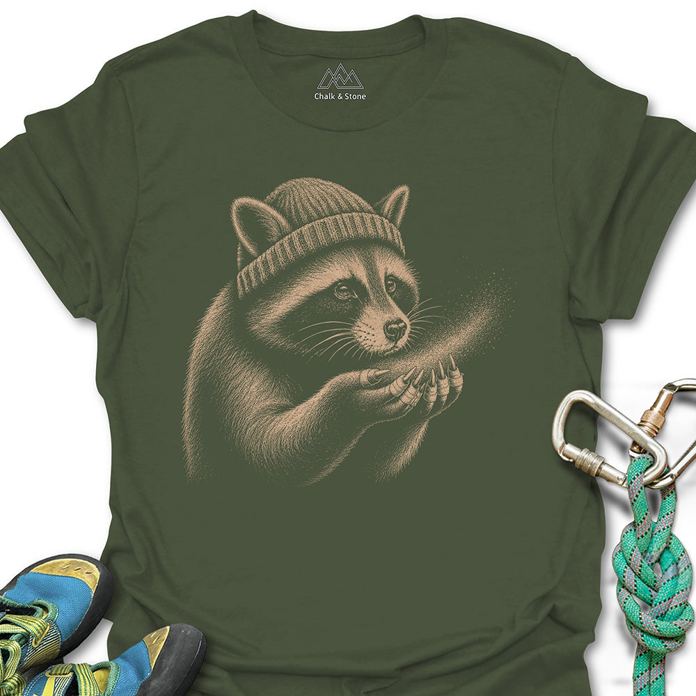 Raccoon Blowing Chalk Tee