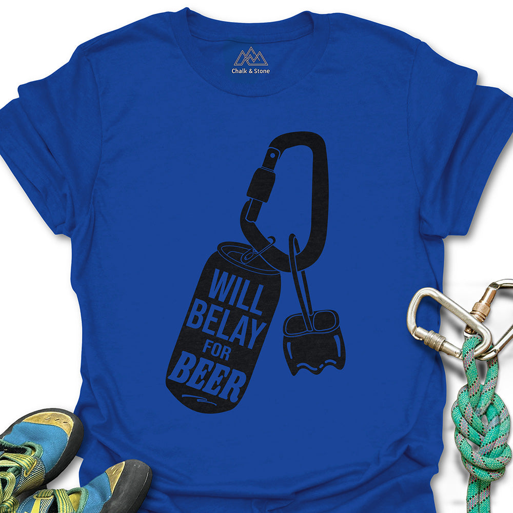 Will Belay for Beer Tee
