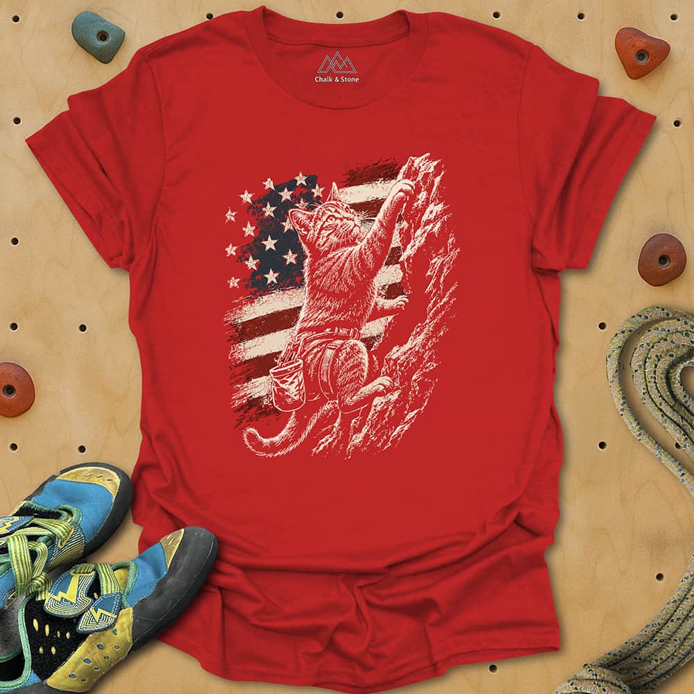 Cat Climber Flag Tee