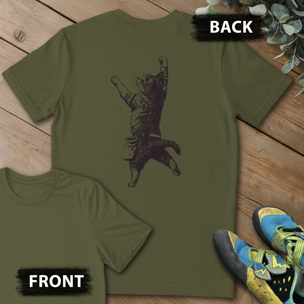 Cat Static Climb Backprint Tee