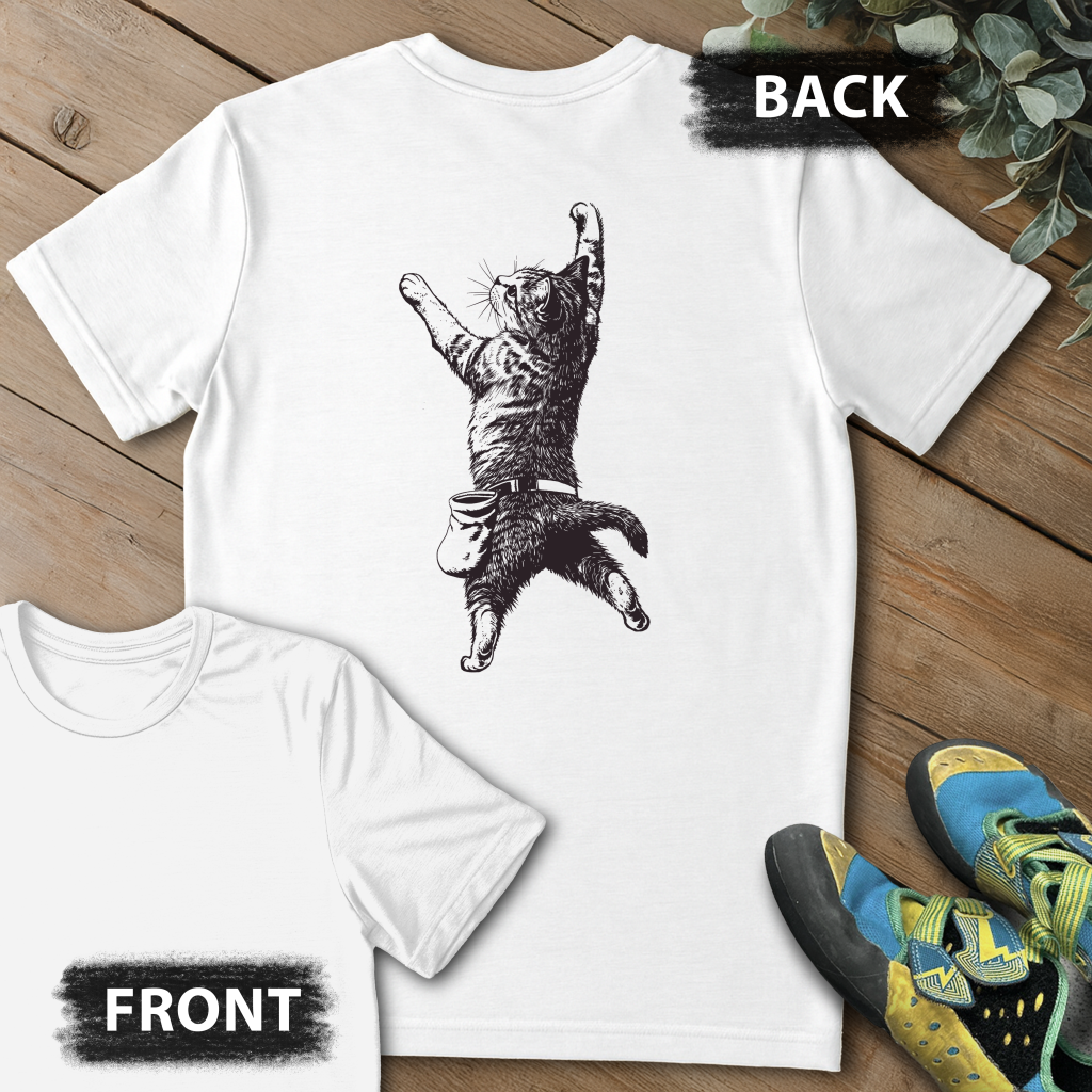 Cat Static Climb Backprint Tee