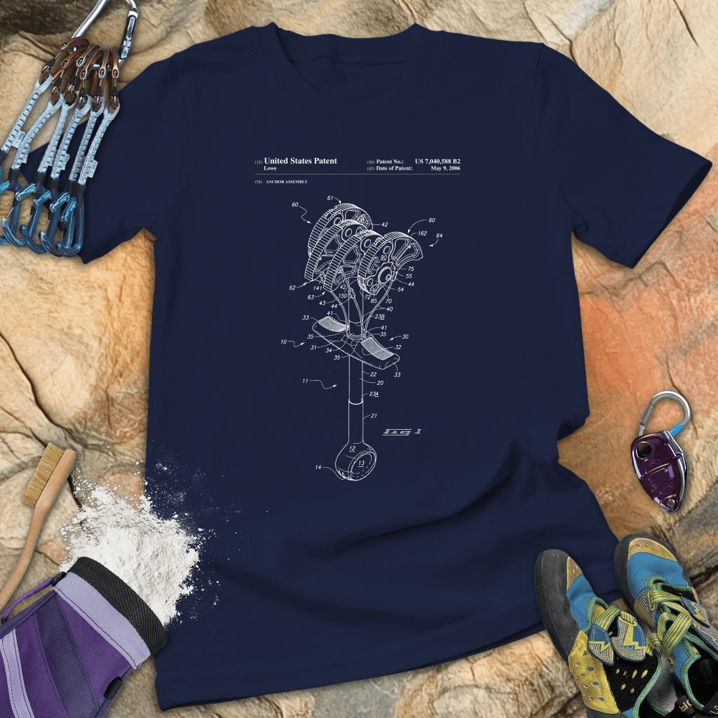 Climbing Anchor Blueprint Tee