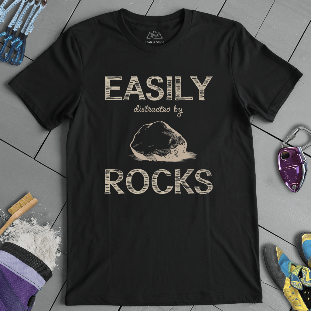 Easily Distracted By Rocks Tee