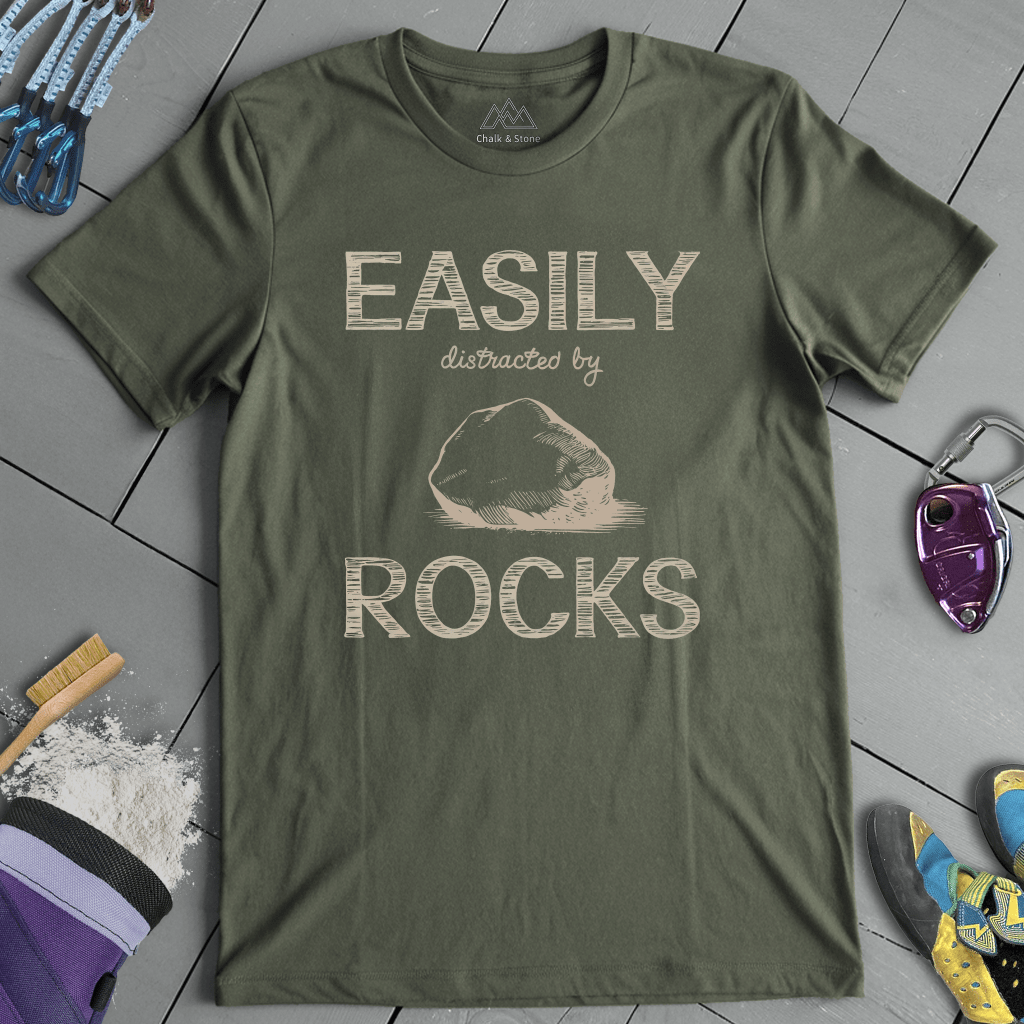 Easily Distracted By Rocks Tee