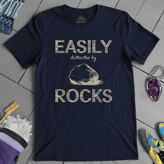 Easily Distracted By Rocks Tee