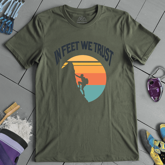 In Feet We Trust Retro Tee