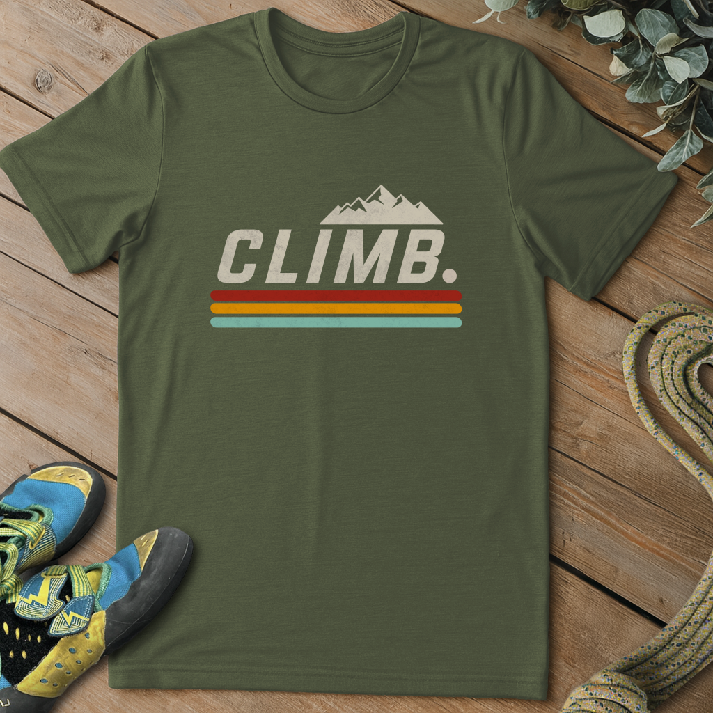 Climb Retro Stripe Tee