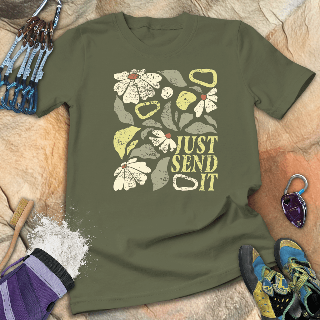Just Send It Boho Flower Tee