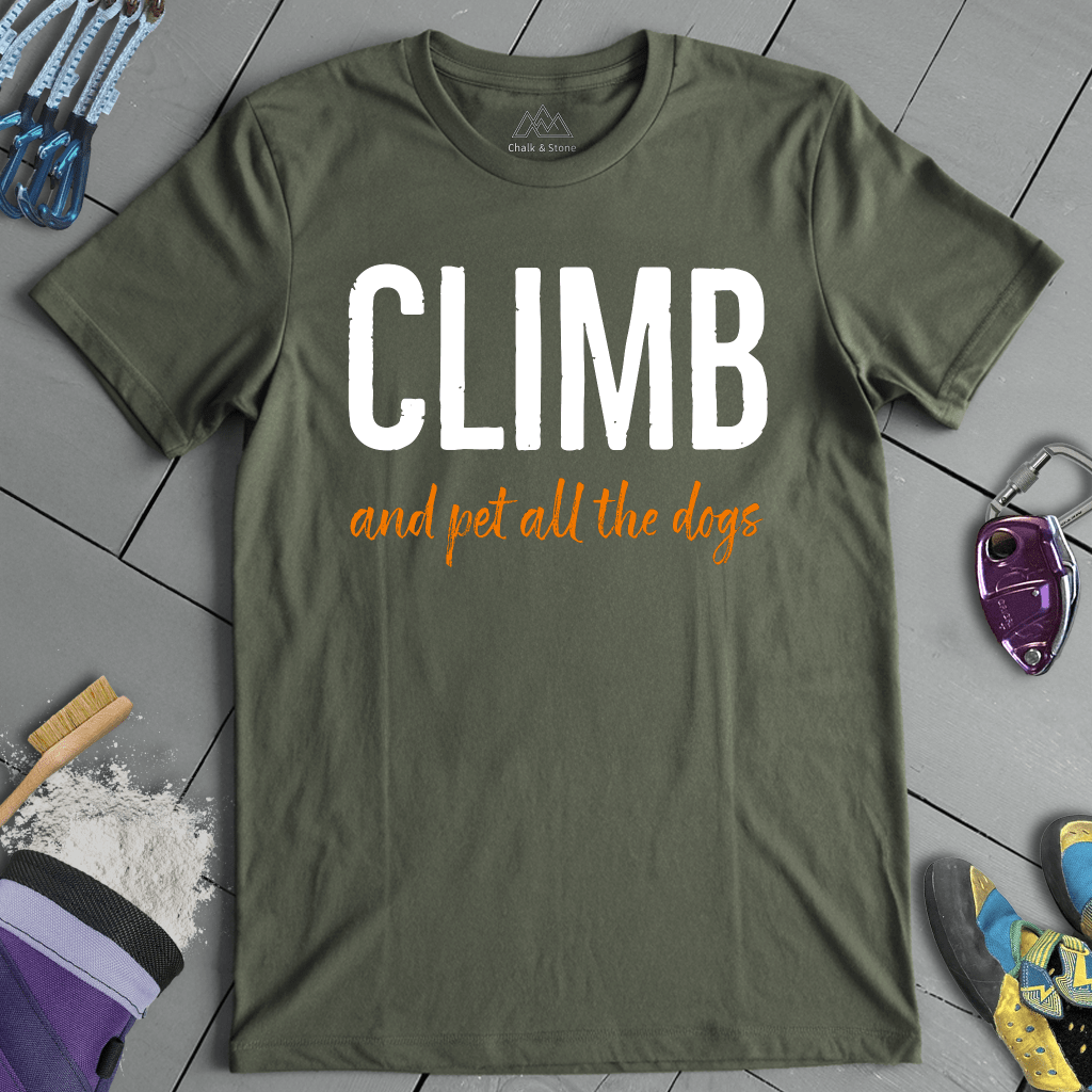 Climb And Pet Dogs Tee