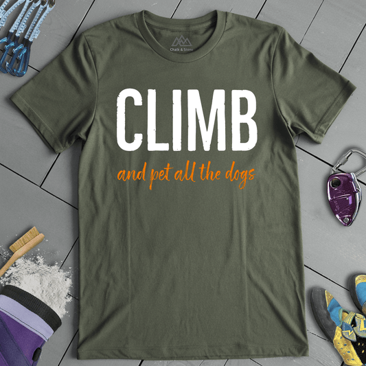 Climb And Pet Dogs Tee