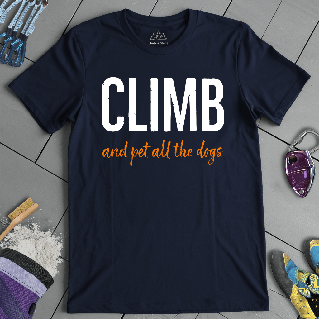 Climb And Pet Dogs Tee