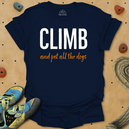 Climb And Pet Dogs Tee