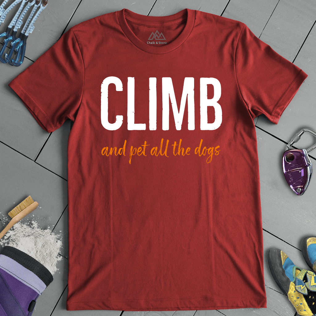 Climb And Pet Dogs Tee