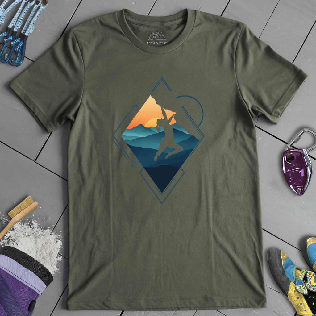 Triangle Cliff Hang Tee