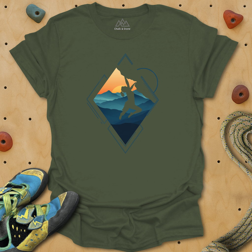 Triangle Cliff Hang Tee