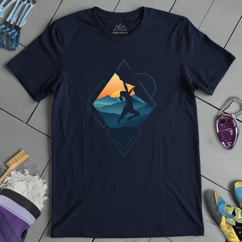Triangle Cliff Hang Tee