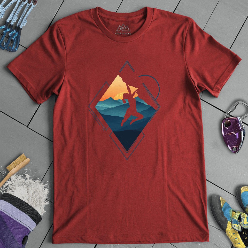Triangle Cliff Hang Tee