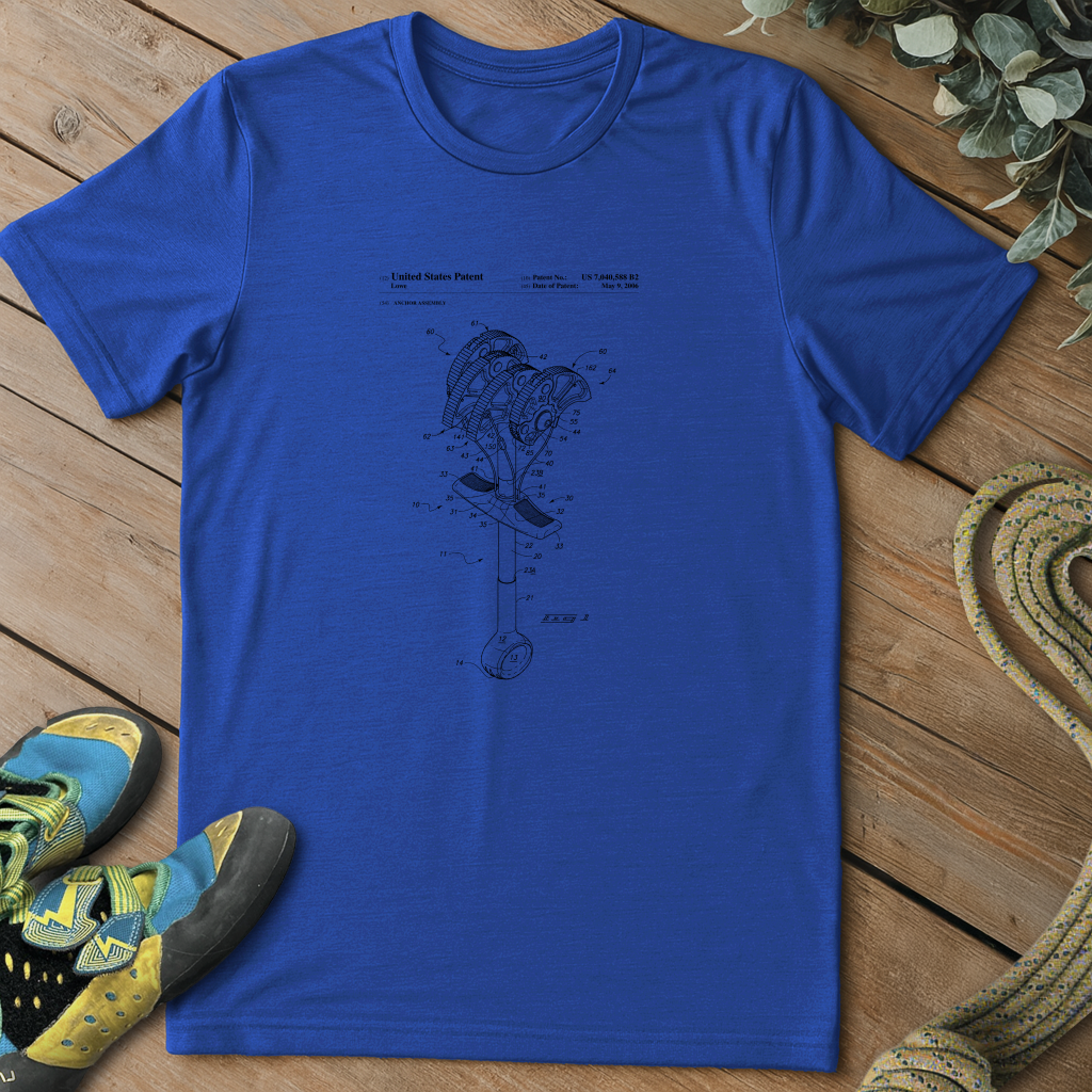 Climbing Anchor Blueprint Tee