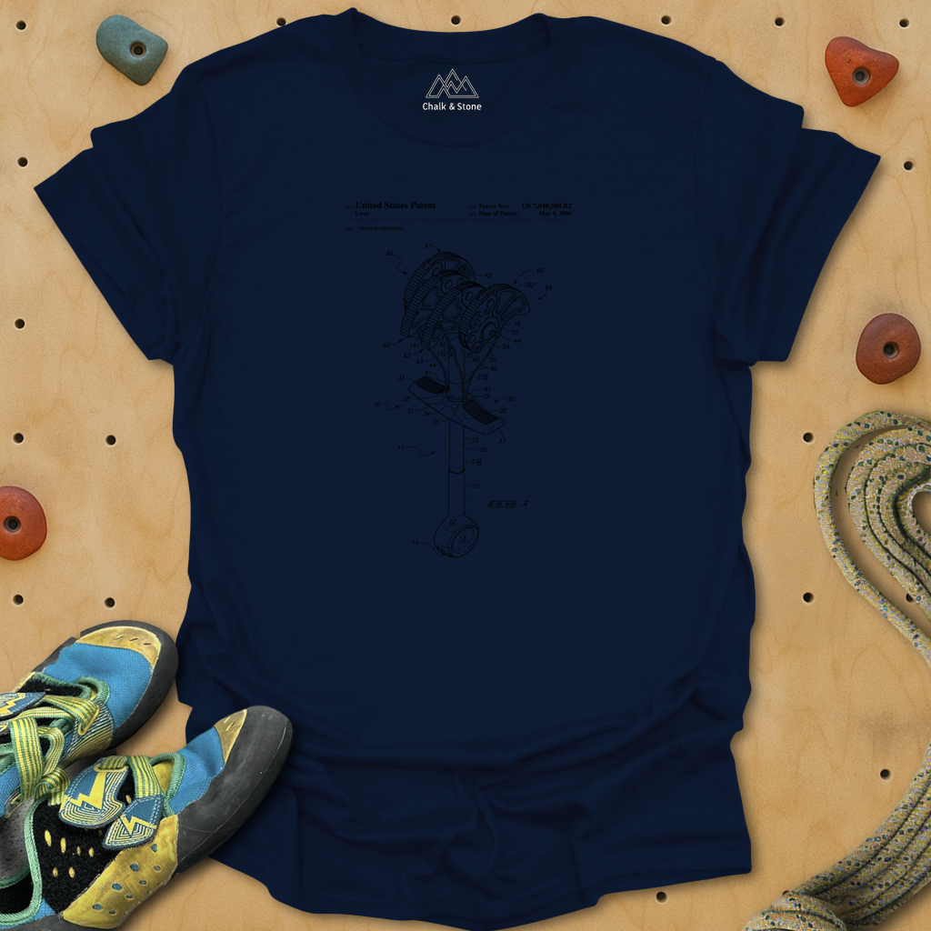 Climbing Anchor Blueprint Tee