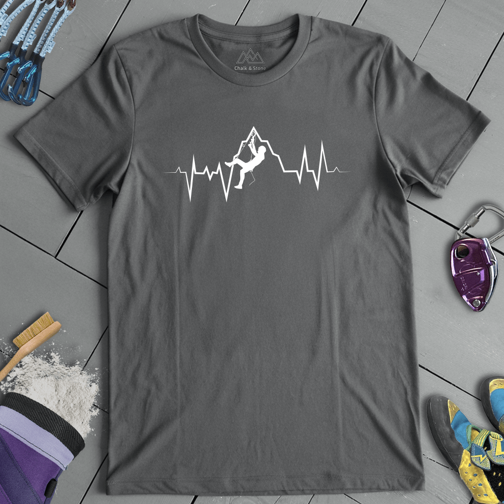Ice Climbing Heartbeat Tee