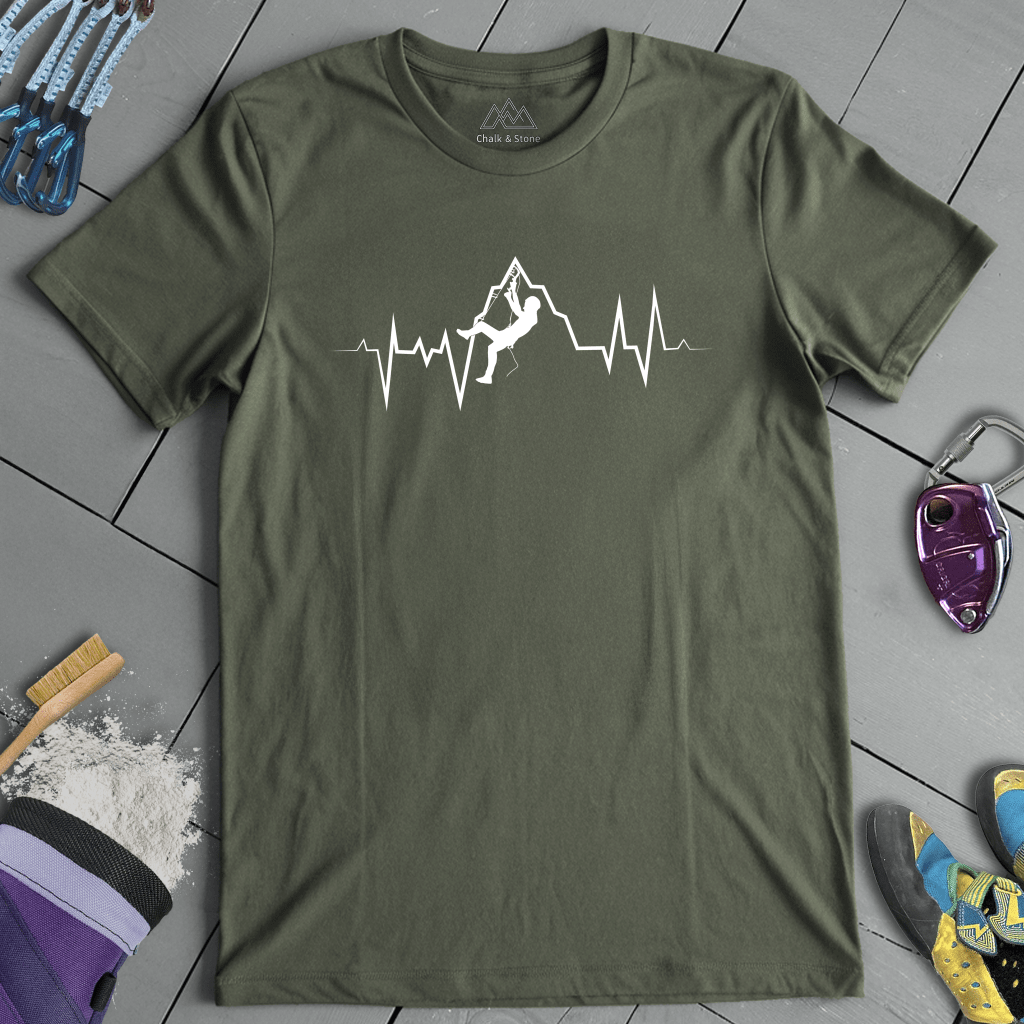Ice Climbing Heartbeat Tee