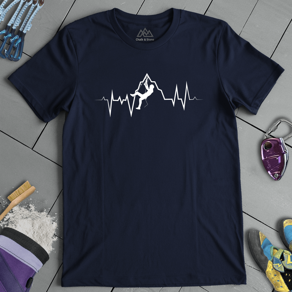 Ice Climbing Heartbeat Tee