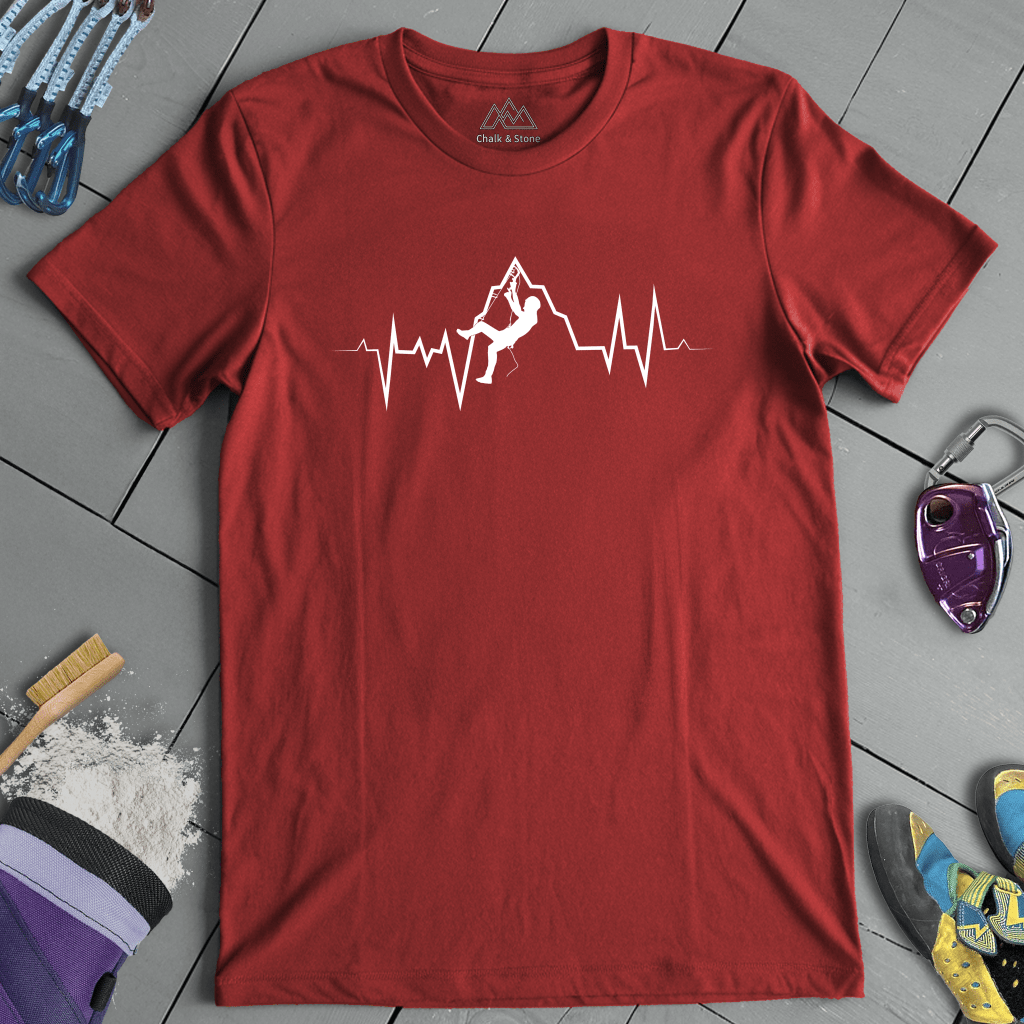 Ice Climbing Heartbeat Tee