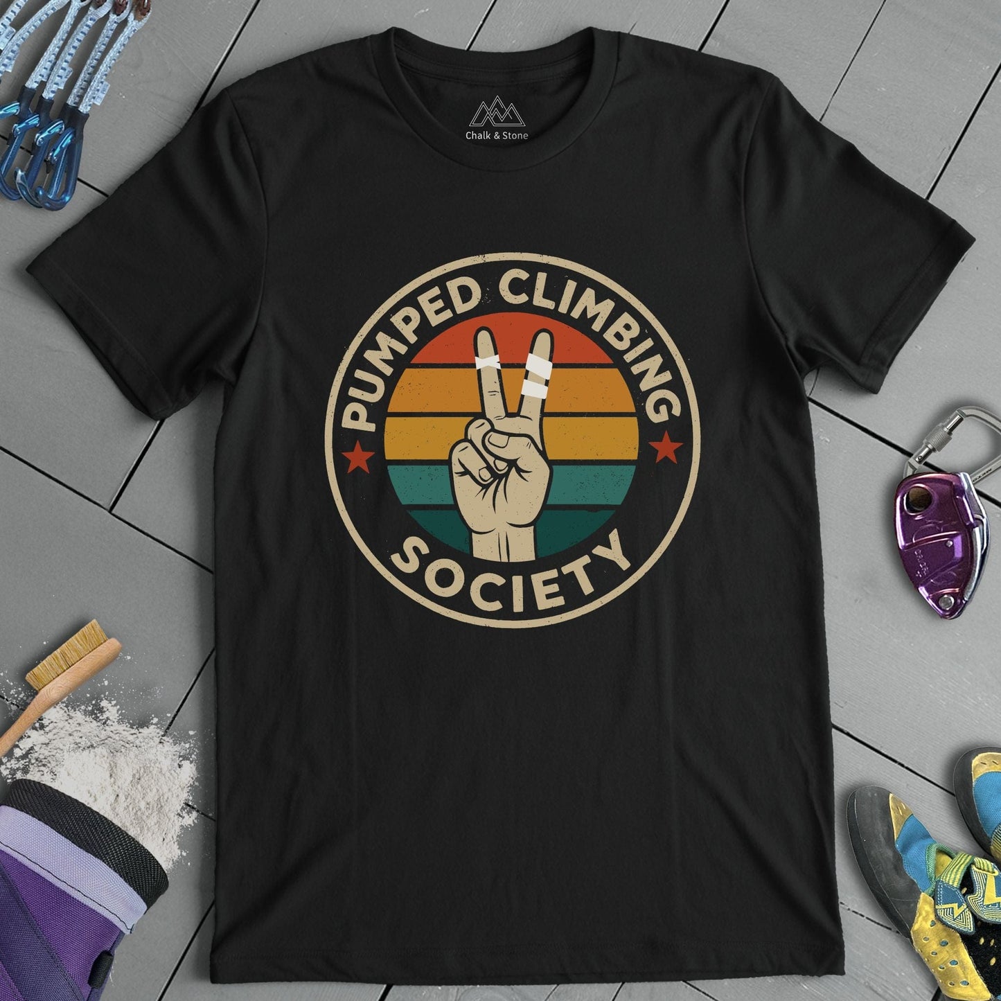 Pumped Climbing Society Peace Tee