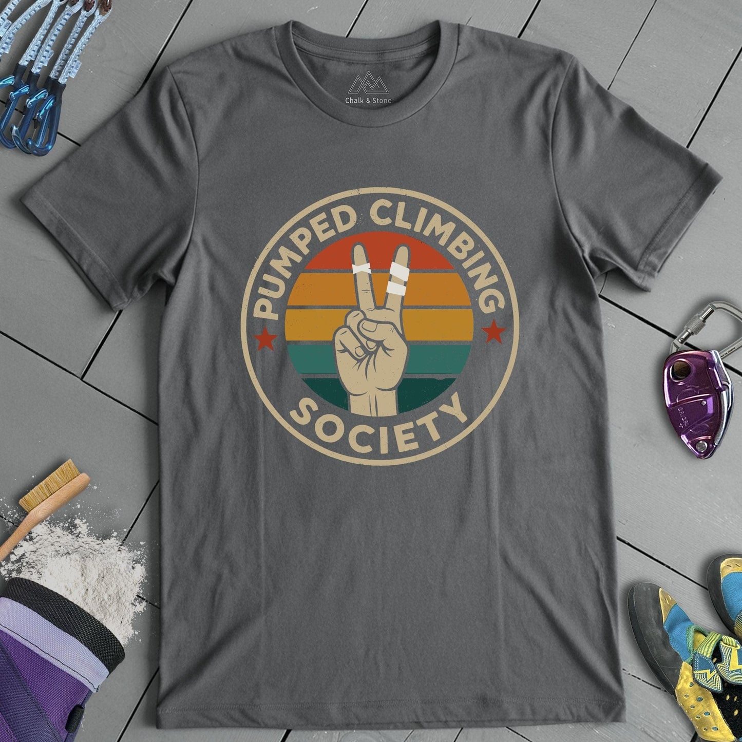 Pumped Climbing Society Peace Tee