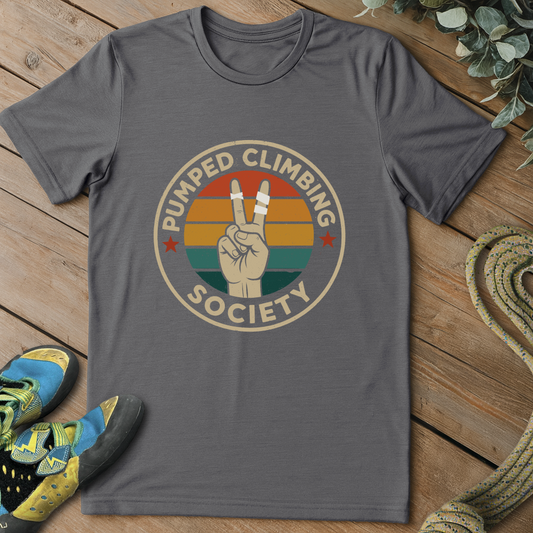 Pumped Climbing Society Peace Tee