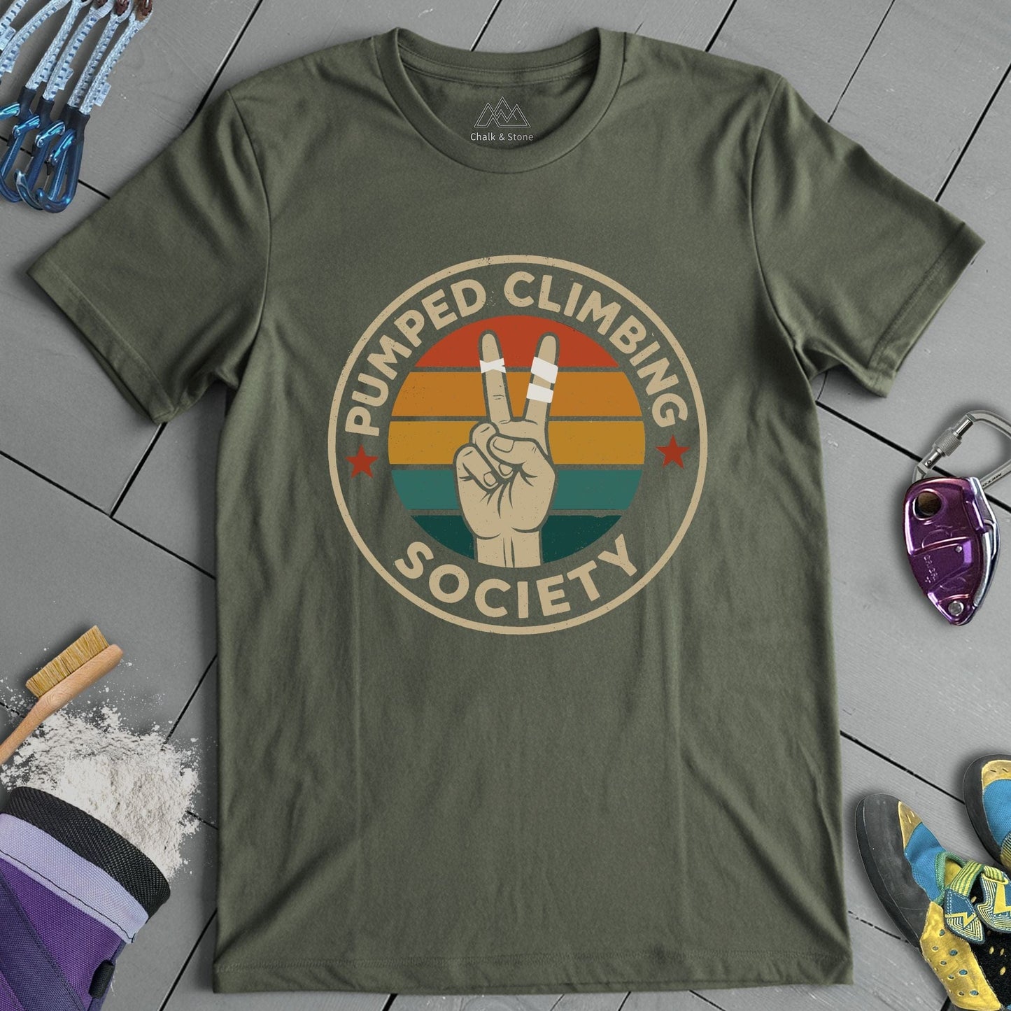 Pumped Climbing Society Peace Tee