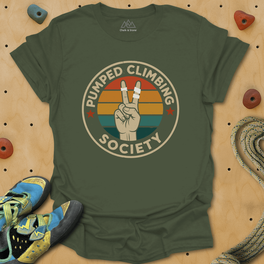 Pumped Climbing Society Peace Tee