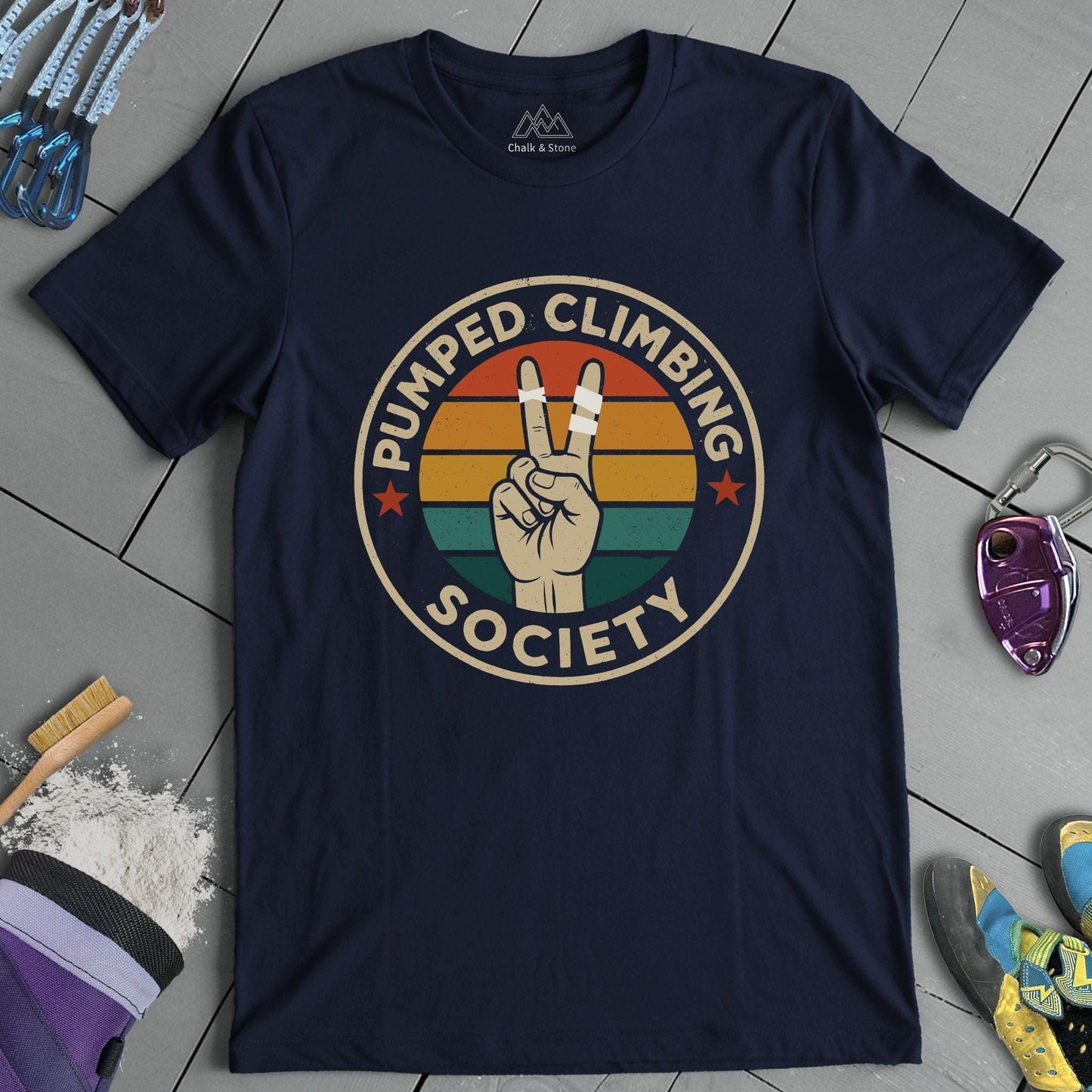 Pumped Climbing Society Peace Tee