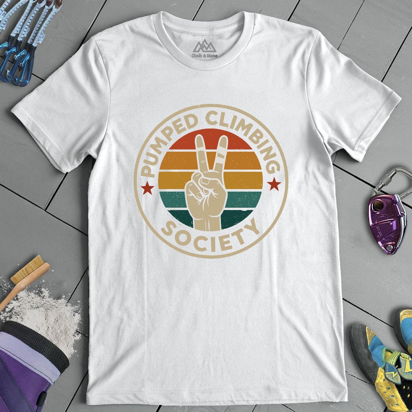 Pumped Climbing Society Peace Tee