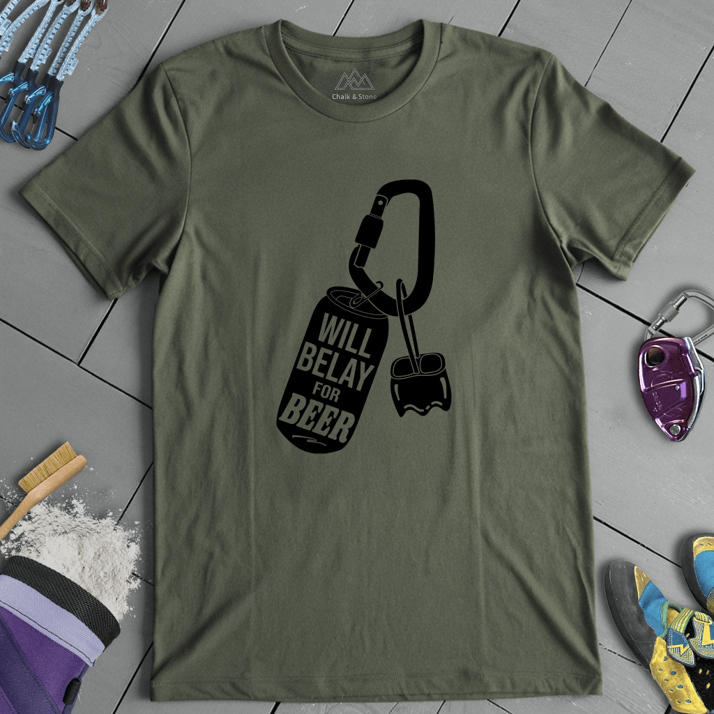 Will Belay for Beer Tee