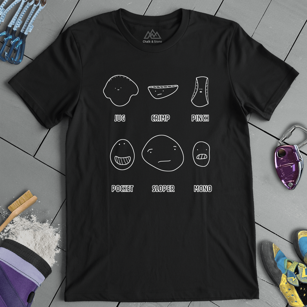 Types of Holds Faces Tee