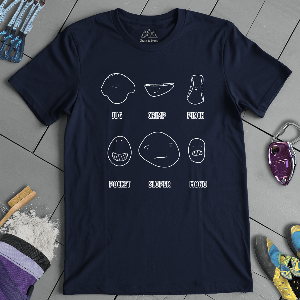 Types of Holds Faces Tee