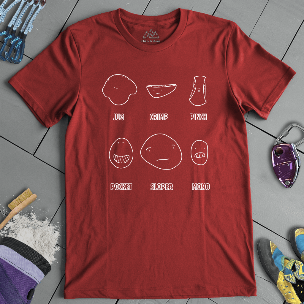 Types of Holds Faces Tee