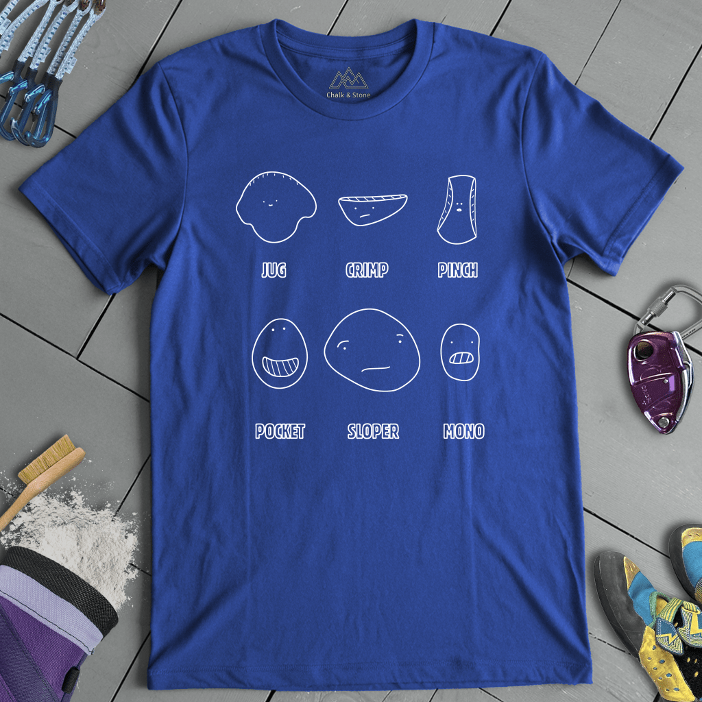 Types of Holds Faces Tee