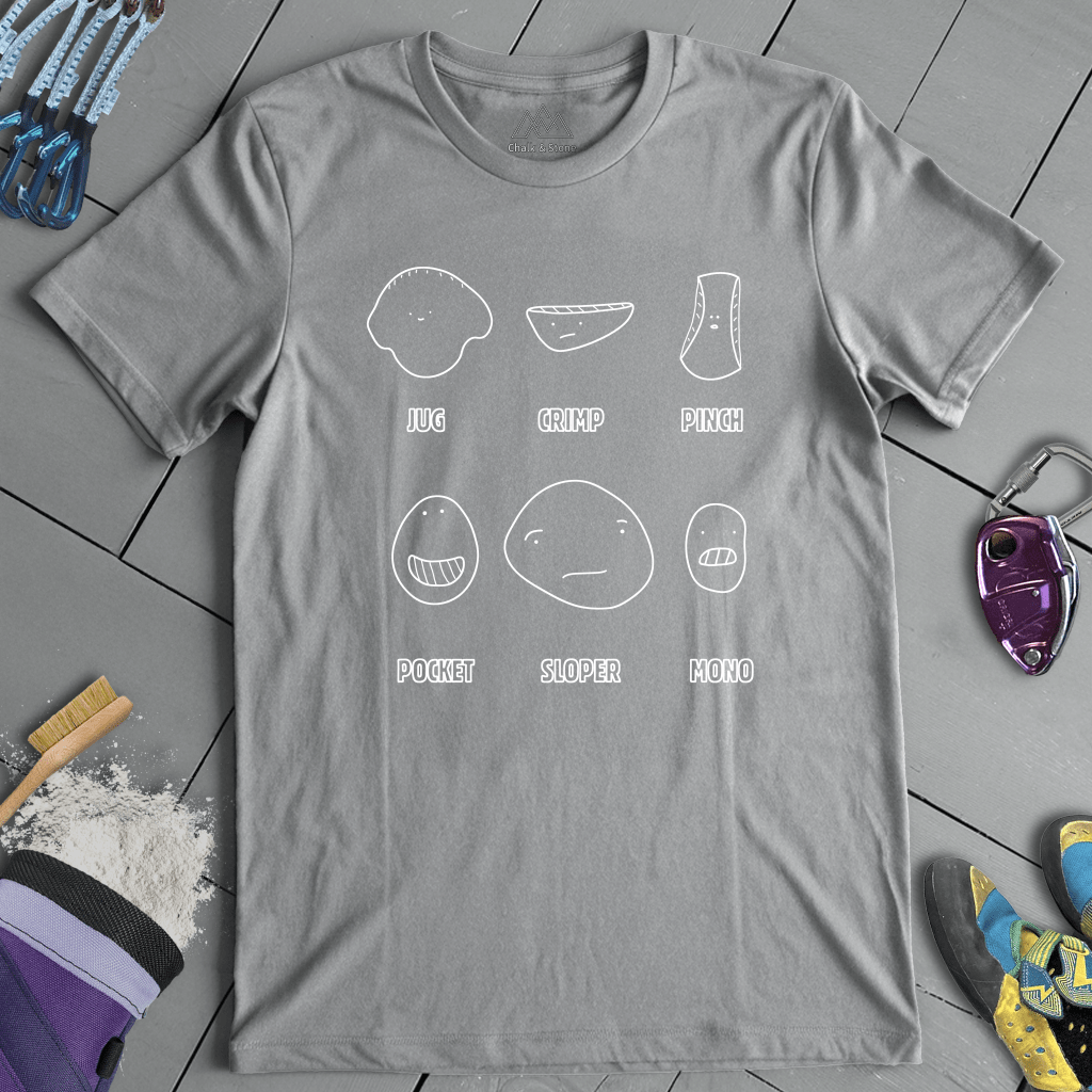 Types of Holds Faces Tee