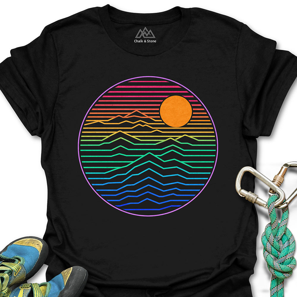 Topo Mtn Color Lines Tee