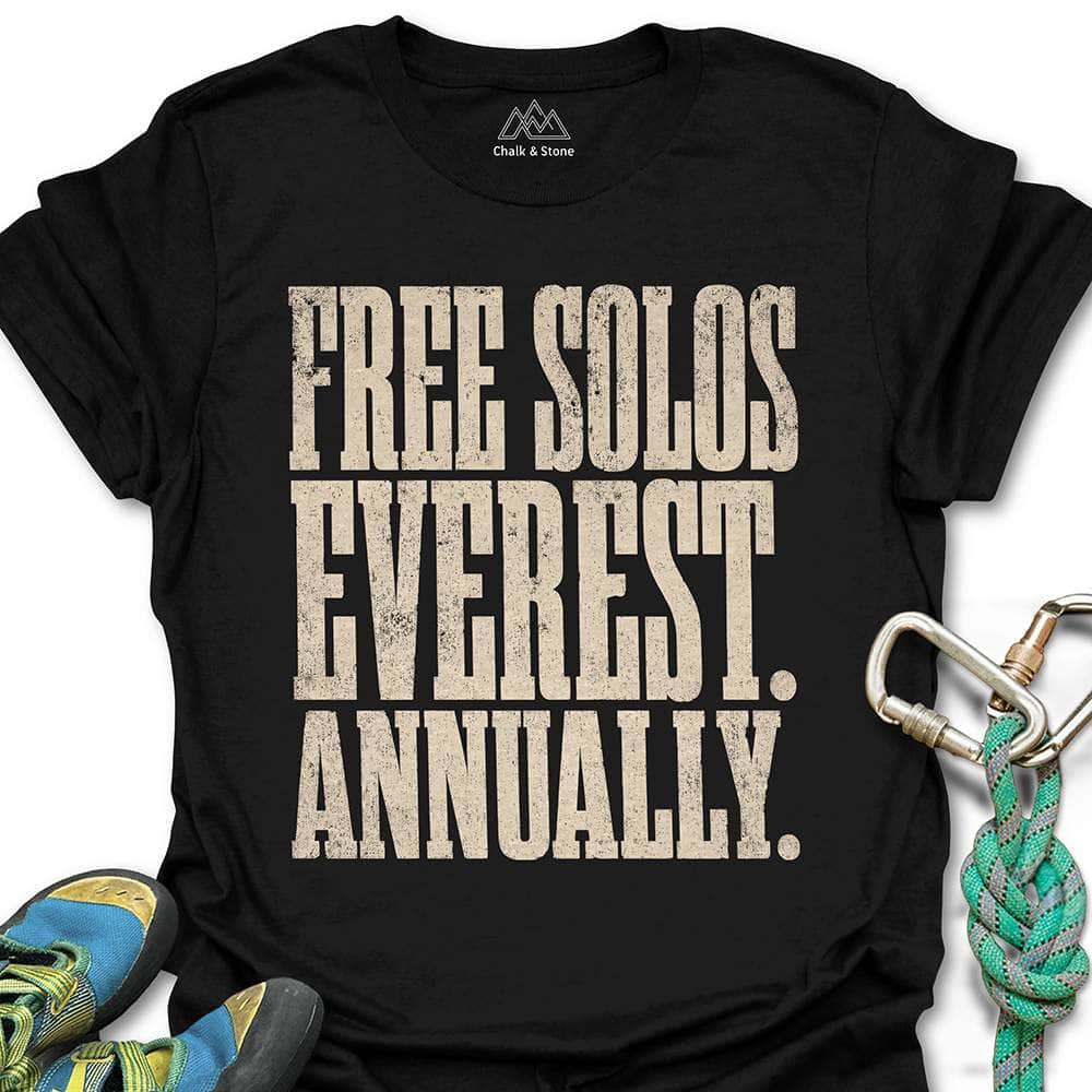 Free Solo Everest Text Tee