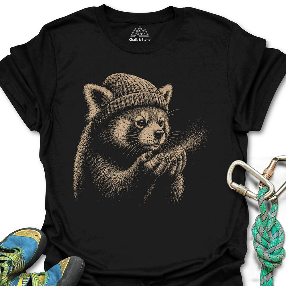 Red Panda Blowing Chalk Tee