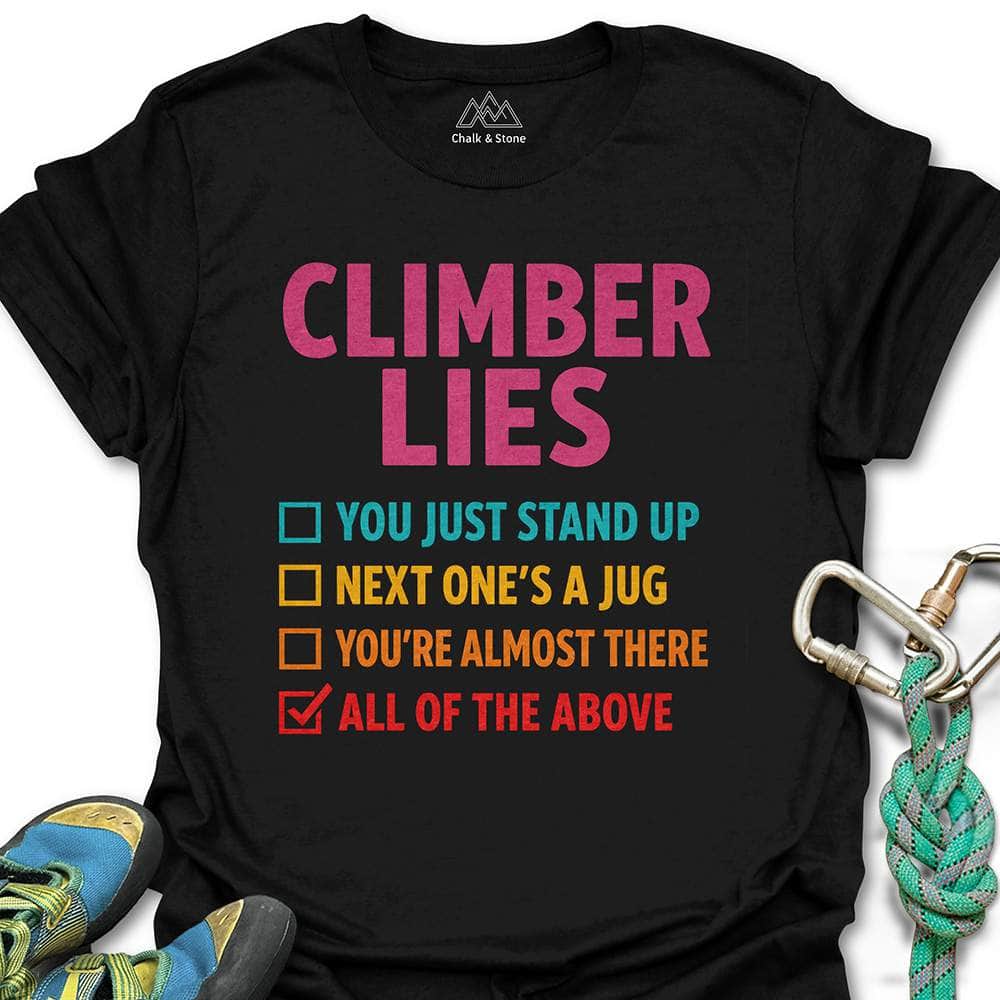 Climber Lies Checklist Tee