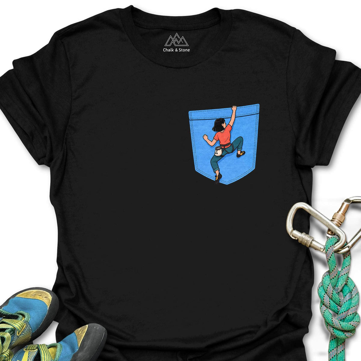 Girl Climber Pocket Tee