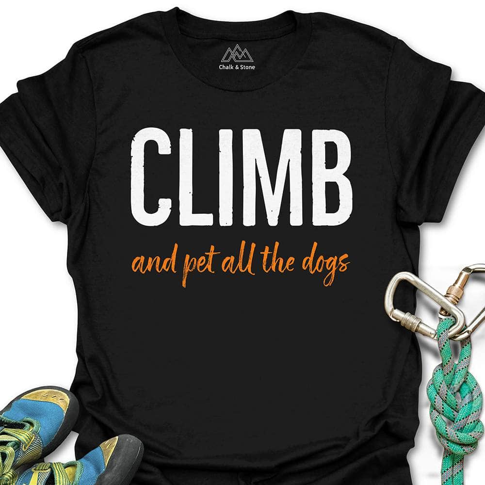 Climb And Pet Dogs Tee